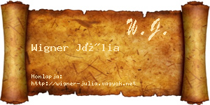 Wigner Júlia névjegykártya