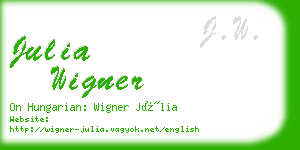 julia wigner business card